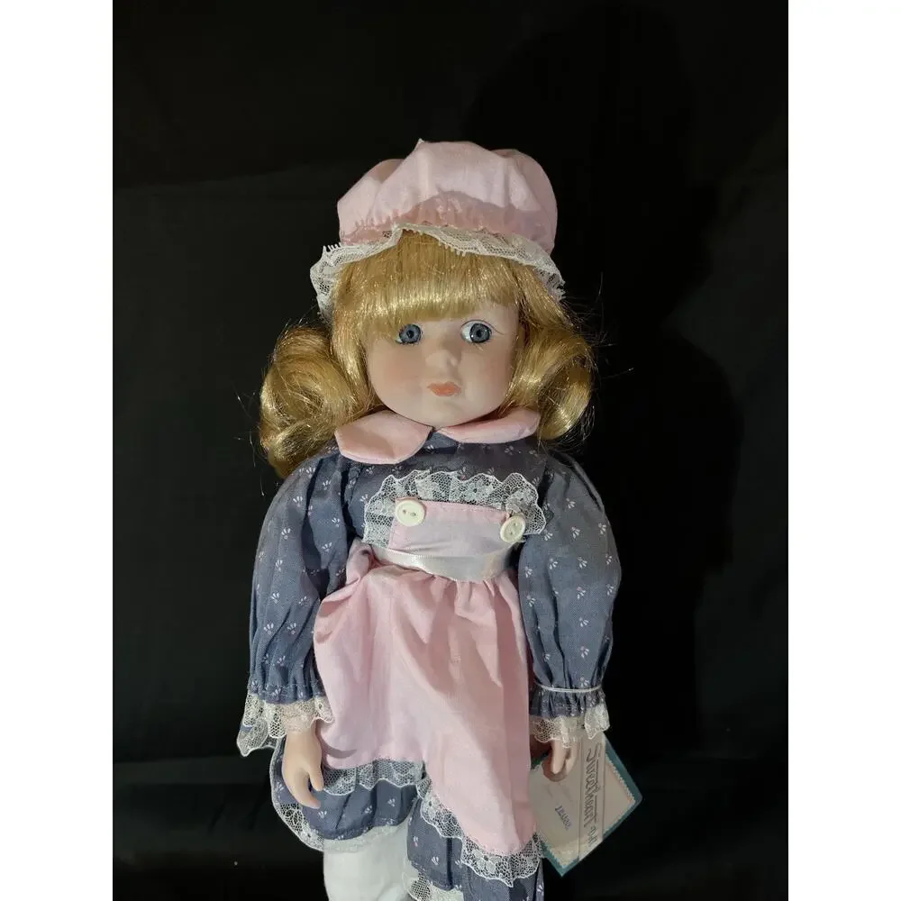 15.5” Bradley Dolls Porcelain Sweatheart Jeanne Vintage Rare W Original Box New